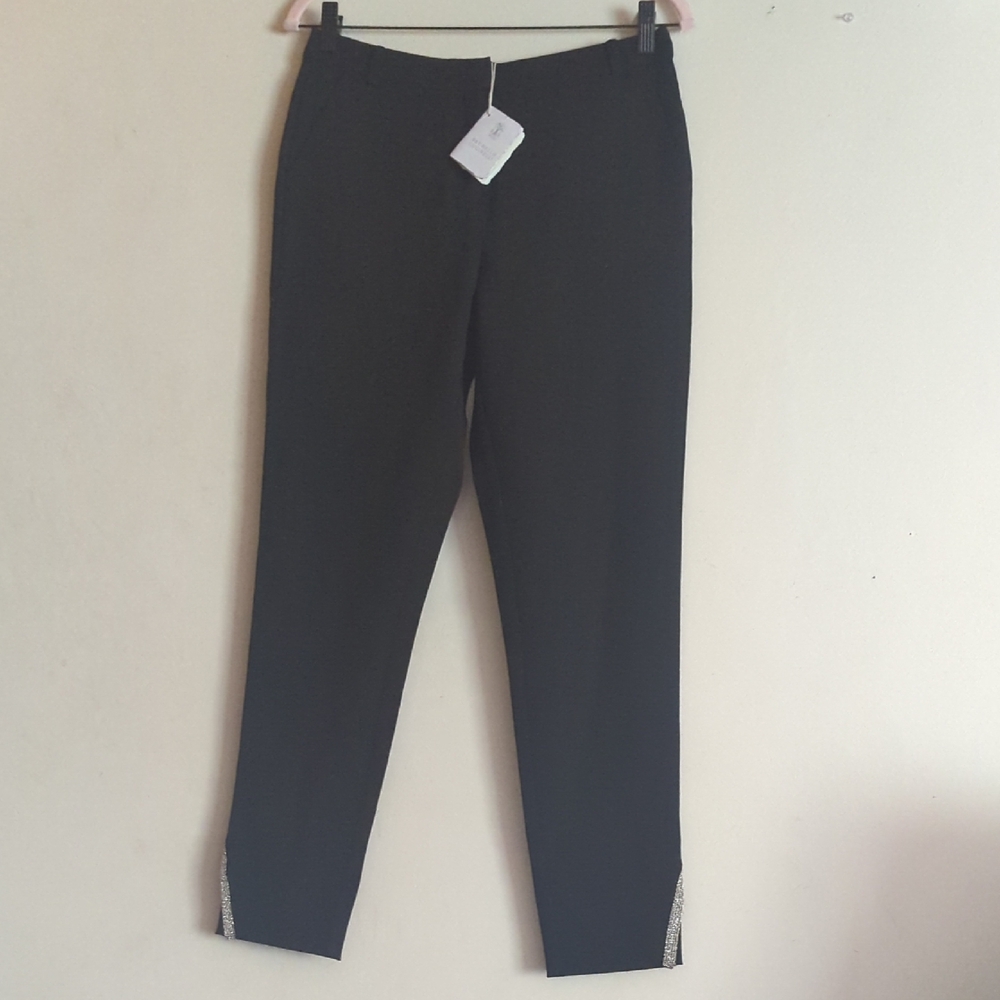 Brunello Cucinelli Monili Bead-Embellished Cropped Trousers